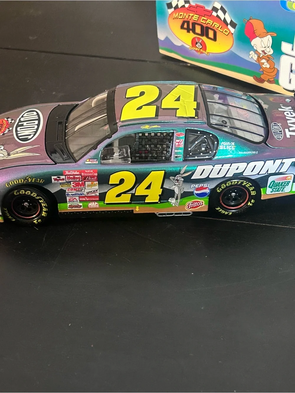 Warner Bros. Jeff Gordon 24 Monte Carlo 400 Box - Purple/Teal/Yellow